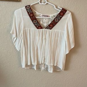 Flowy white top